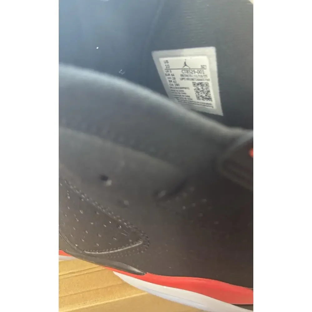 Nike Air Jordan 6 Retro Infrared Salesman Mens Sz 10 CT8529-001 Only Worn Twice